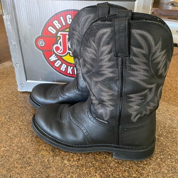 Justin Boots Other - Justin Boots WK4691 Men's Black Oiled Boots New in Box  Size 11 1/2​​​​​​​​​​​